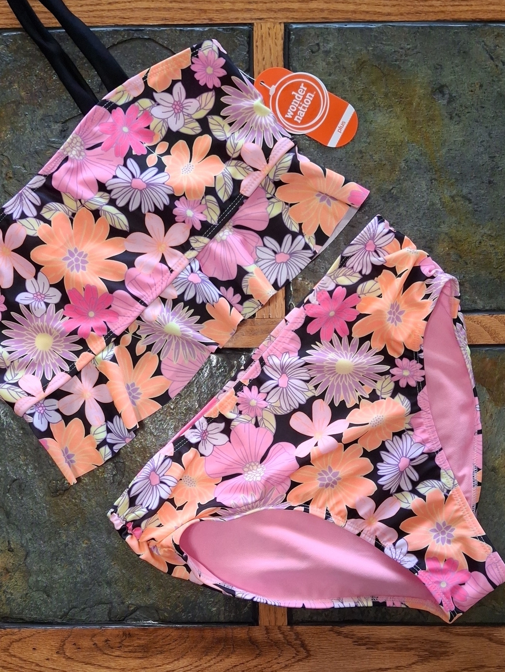 Pink Floral Bikini Set